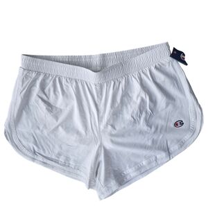 Champion Women's Athletic White Shorts Size L NWT